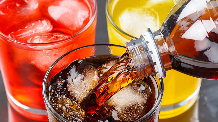 Pouring cola drink drinks lemonade softdrinks in a glass